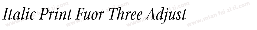 Italic Print Fuor Three Adjust字体转换